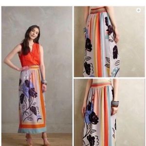 Anthropologie Plein Air Mauve Maxi Skirt